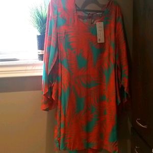 Aqua/Melon Tropics Dress
